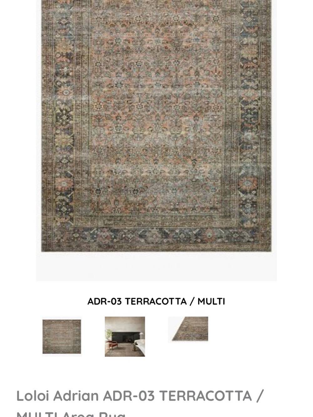 Loloi Adrian Terracotta/Multi Area Rug